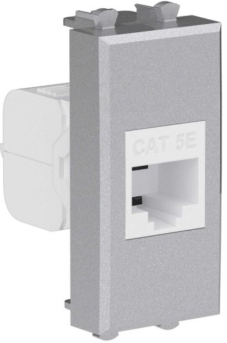 Розетка компьютерная модульная DKC Avanti 1-м. 1 мод. RJ45 5е закаленная сталь фото Розетка компьютерная модульная DKC Avanti 1-м. 1 мод. RJ45 5е закаленная сталь картинка